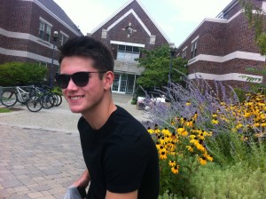 My son, Nicolas, outside his dorm at Rensselaer Polytechnic Institute.